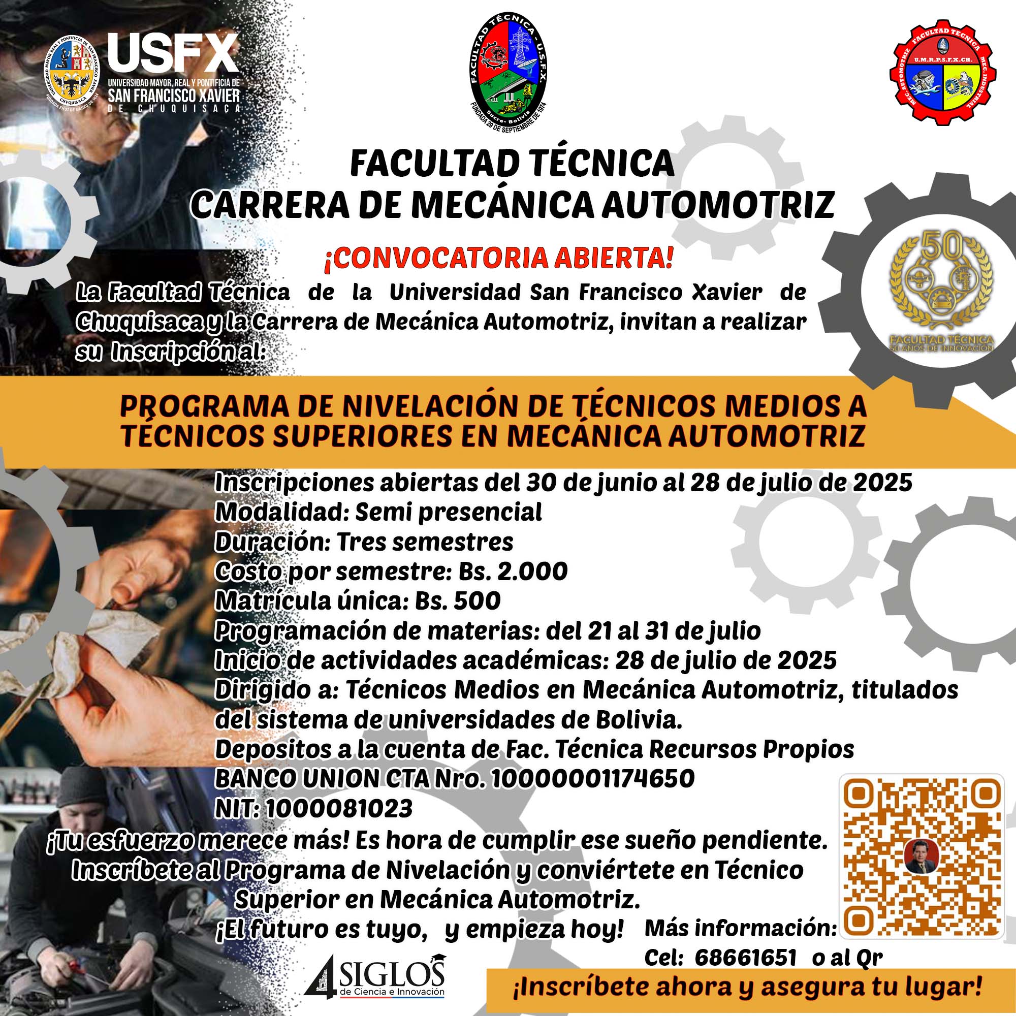 Programa de Nivelación de Técnicos Universitarios Medios en Mecánica Automotriz  a Técnicos Universitarios Superiores en Mecánica Automotriz