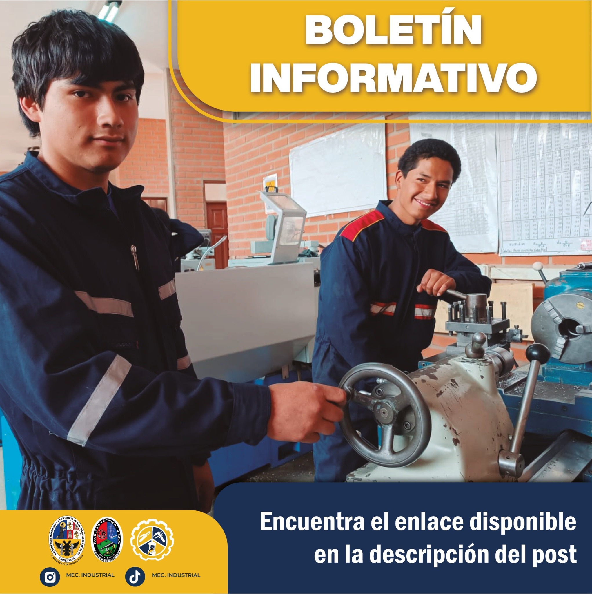 BOLETIN INFORMATIVO – CARRERA DE MECÁNICA INDUSTRIAL