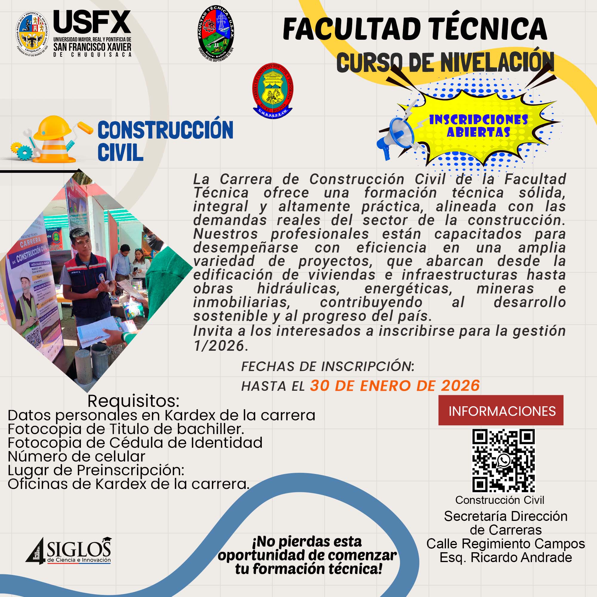 Carrera Técnico Universitario Superior Construcción Civil