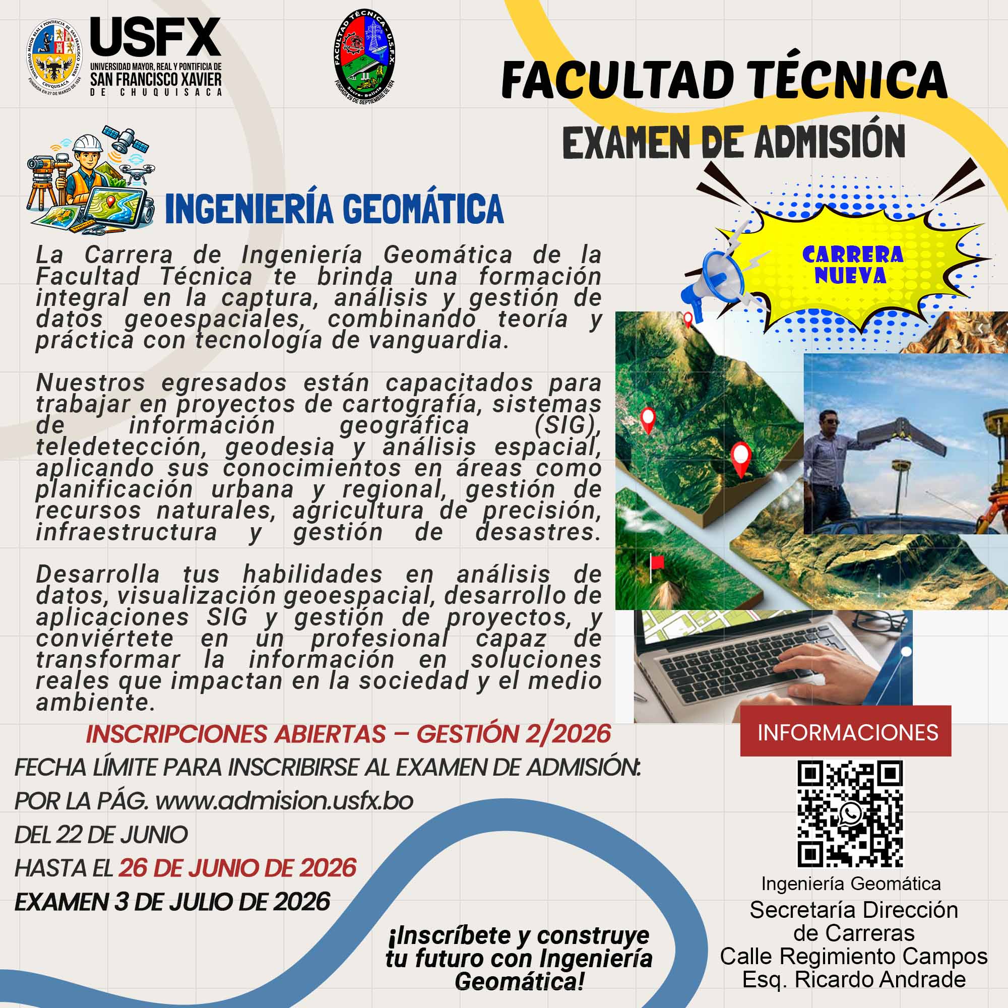 CARRERA – INGENIERÍA GEOMÁTICA